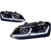 Auto Parts Compatible with VW POLO Headlights 2011-2018 GTI latest Styling LED Daytime Lights Dual Projector Car Accesorios ModifiedH4,RHD