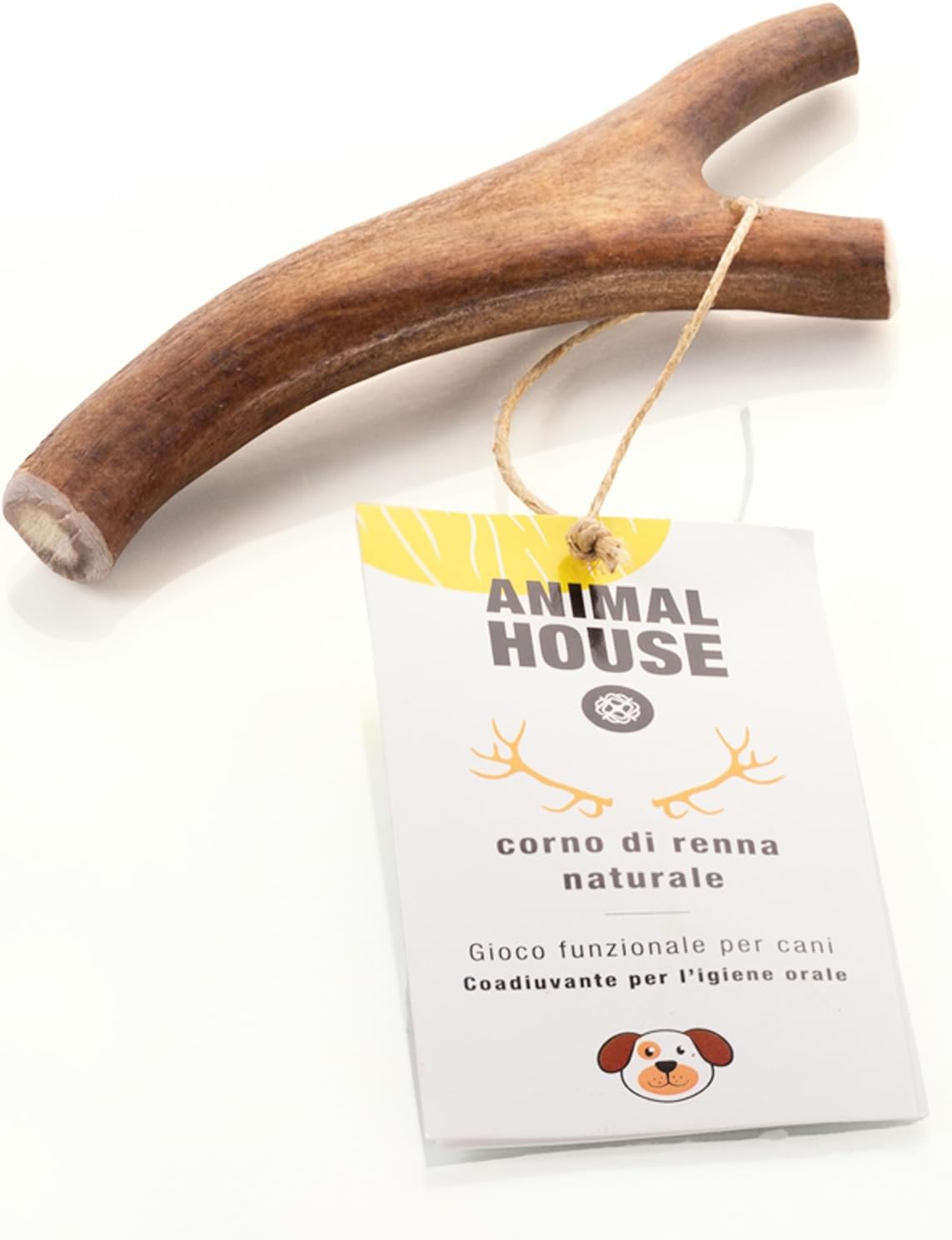 Animal HouseReindeer Antlers for Dogs - 100% Natural Chew - Strengthens Oral Hygiene - Resistant and Durable - Available in (S)