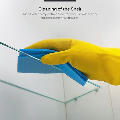 Miniatura 7 de Fab Glass and Mirror Estantes de vidrio cortados a medida, borde de lápiz de 12 pulgada de grosor, estantes flotantes de vidrio templado montados en