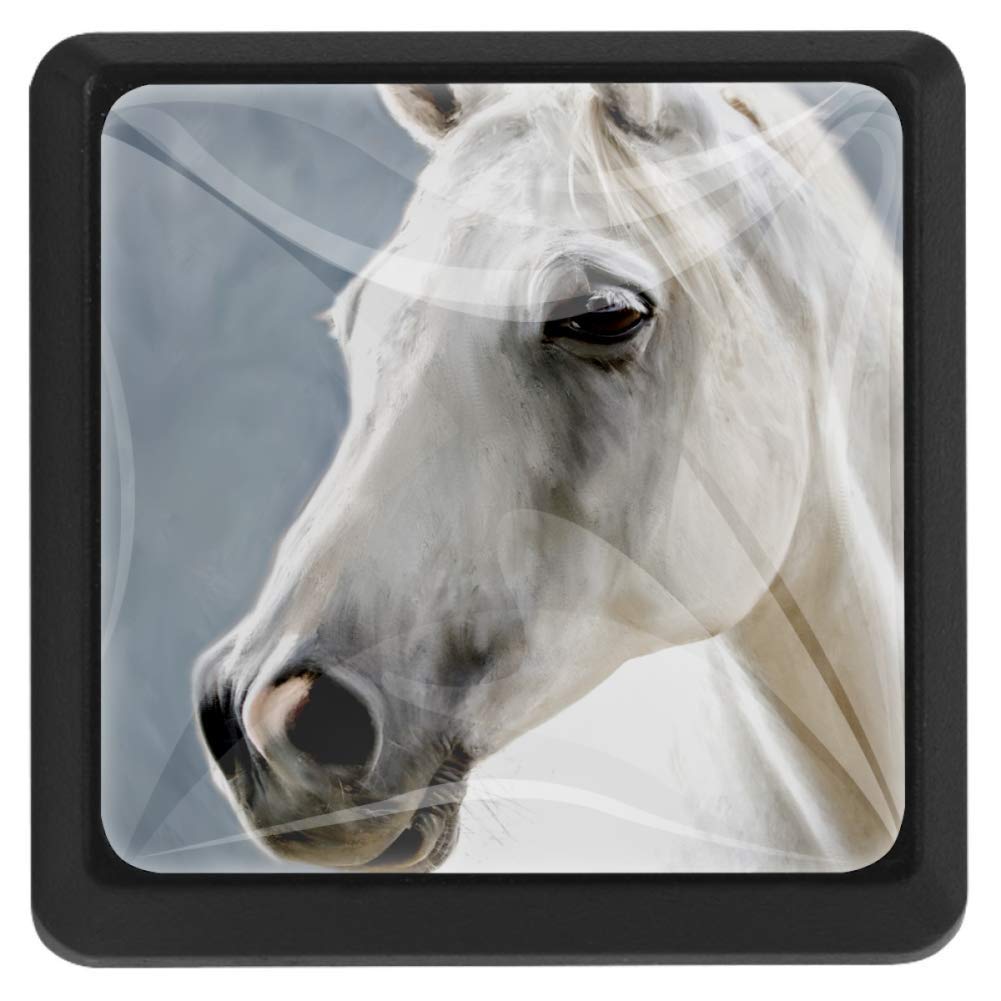 Pomos cuadrados, 3 paquetes de 37 mm tiradores con pintura de ...