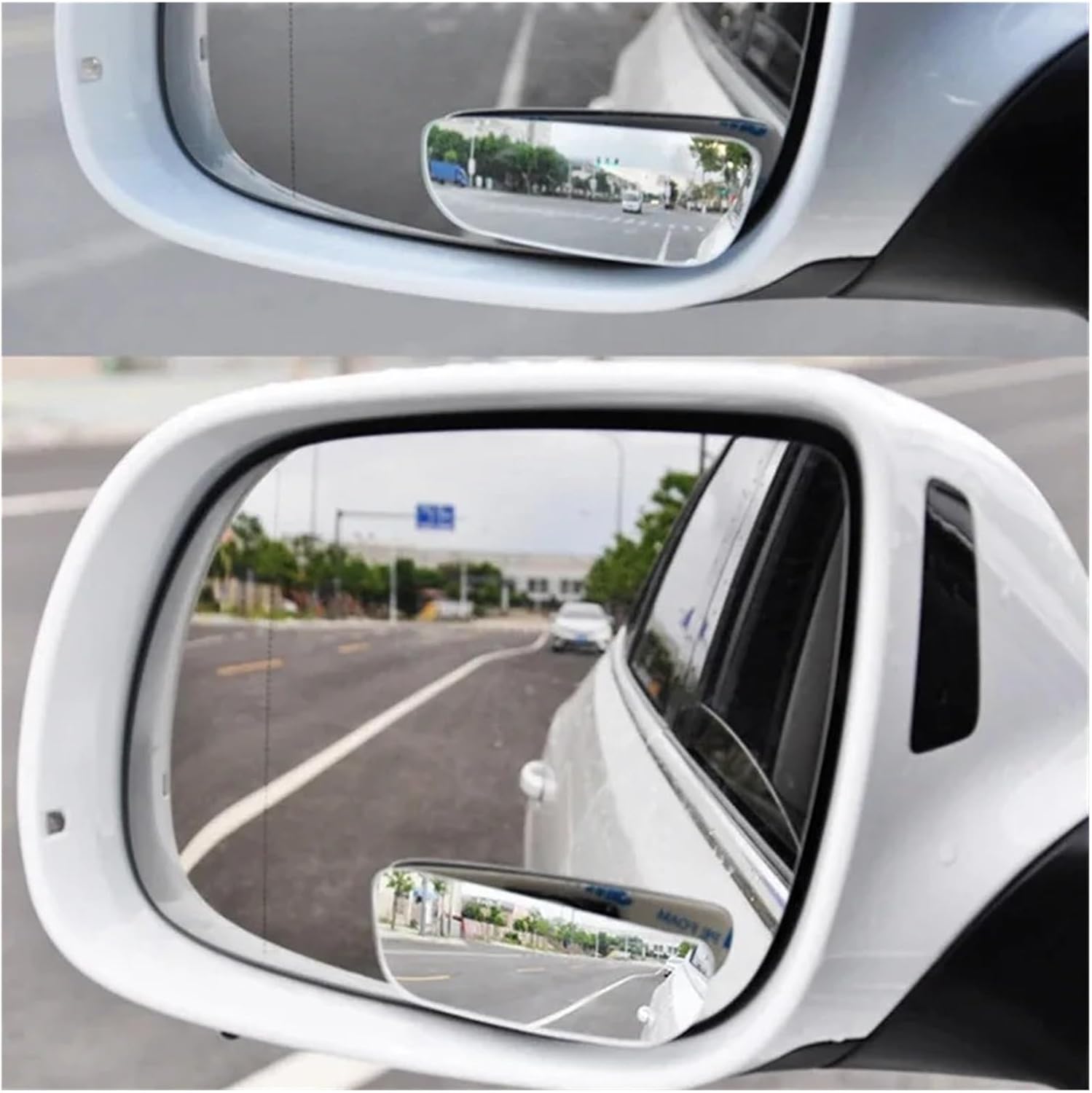 Car Arc Wide-angle Rearview Mirror - Clear Slim Blind Spot Reversing Glass for SUV - 2Pcs Convex Parking Mirror