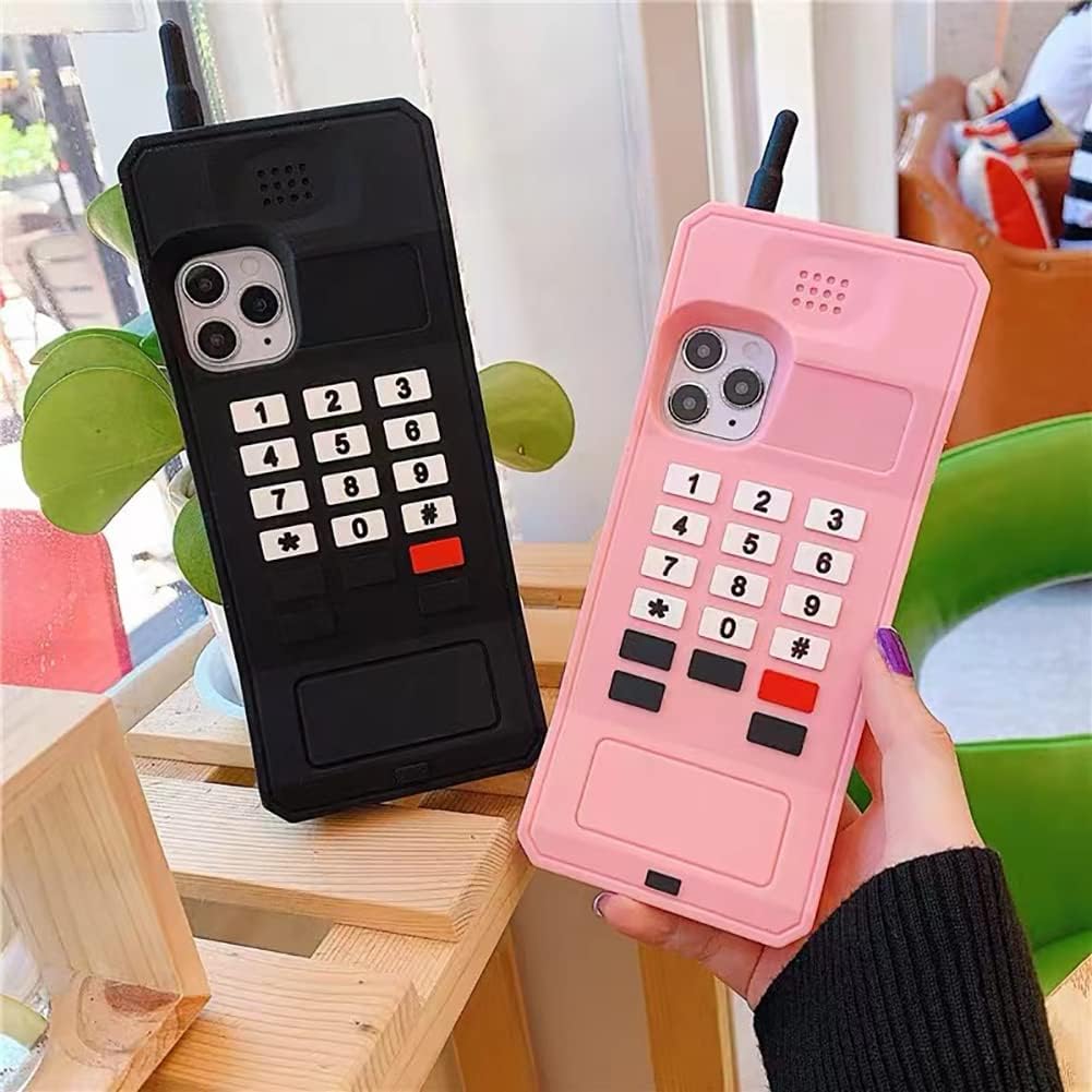 Kawaii Phone Cases Compatible with iPhone 15 Pro Max,Cute Cartoon Retro Classic Cellular Phone Case Women Girls 3D Soft Silicone Shockproof Cover for iPhone 15 Pro Max image 5