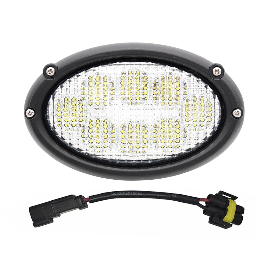 40 Vatios Faros Led Ovalados Tractor 12V 24V 3200lm Con Conector Compatible con Massey Ferguson Fendt Challenger