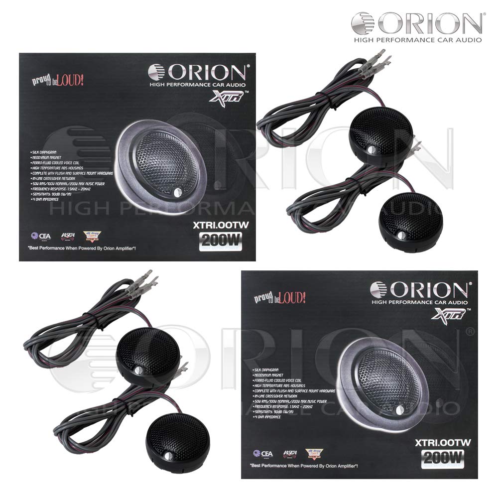 ORION Cobalt Series CB1TW 1” Silk Dome Tweeter | Surface/Flush/Angle Mount, 40W RMS, 160W Max - Pro Car Audio Tweeter (Pair)