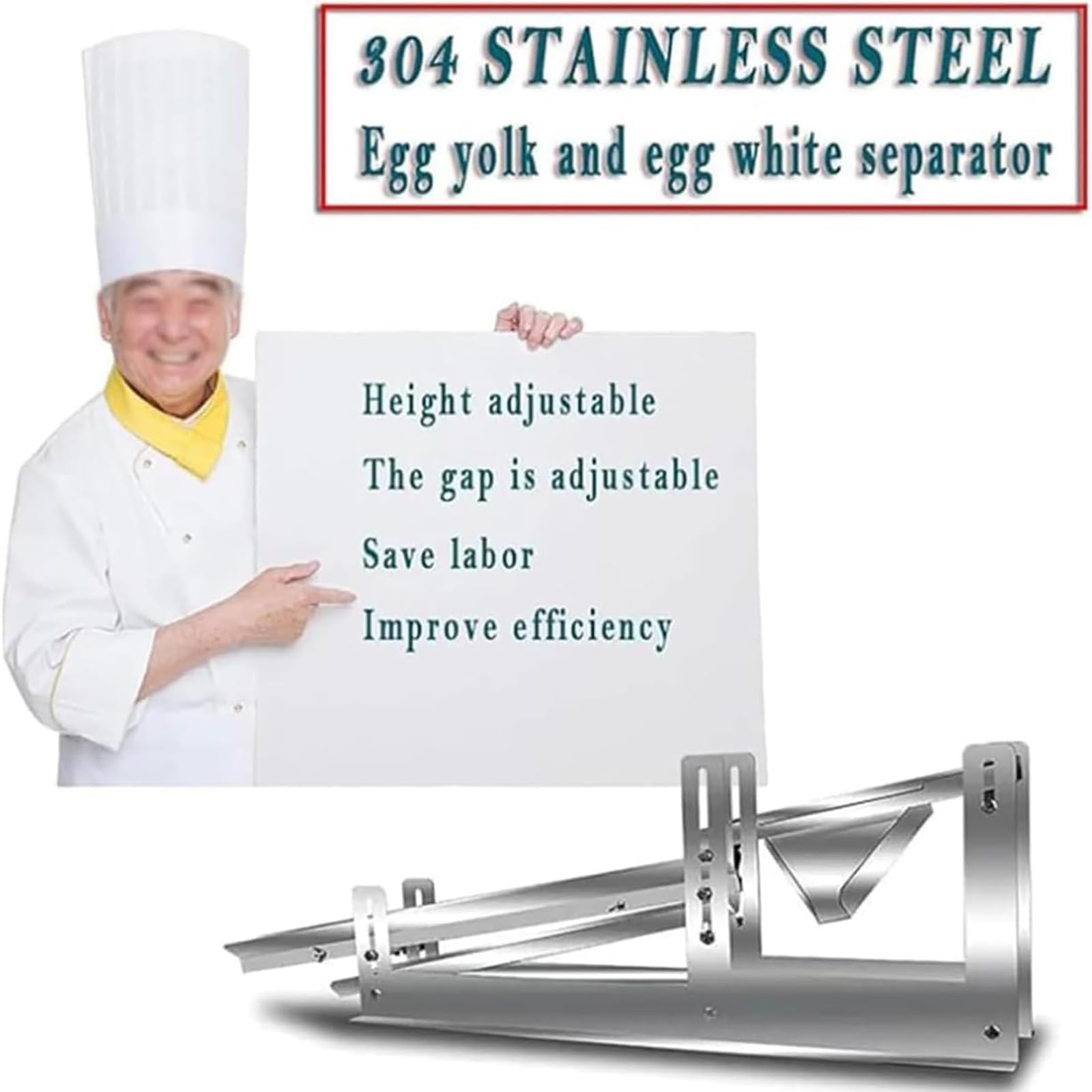 Manuelle Eigelb-Trennmaschine, effiziente Proteinextraktion, bis zu 800 Eier/Stunde für Bäckereien, Konditoreien, Dessertläden