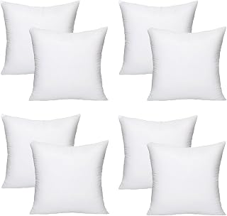 16 Inch (40cm) Hollowfibre Cushion Pads Inners Fillers - Pack of 8 - MADE IN UK