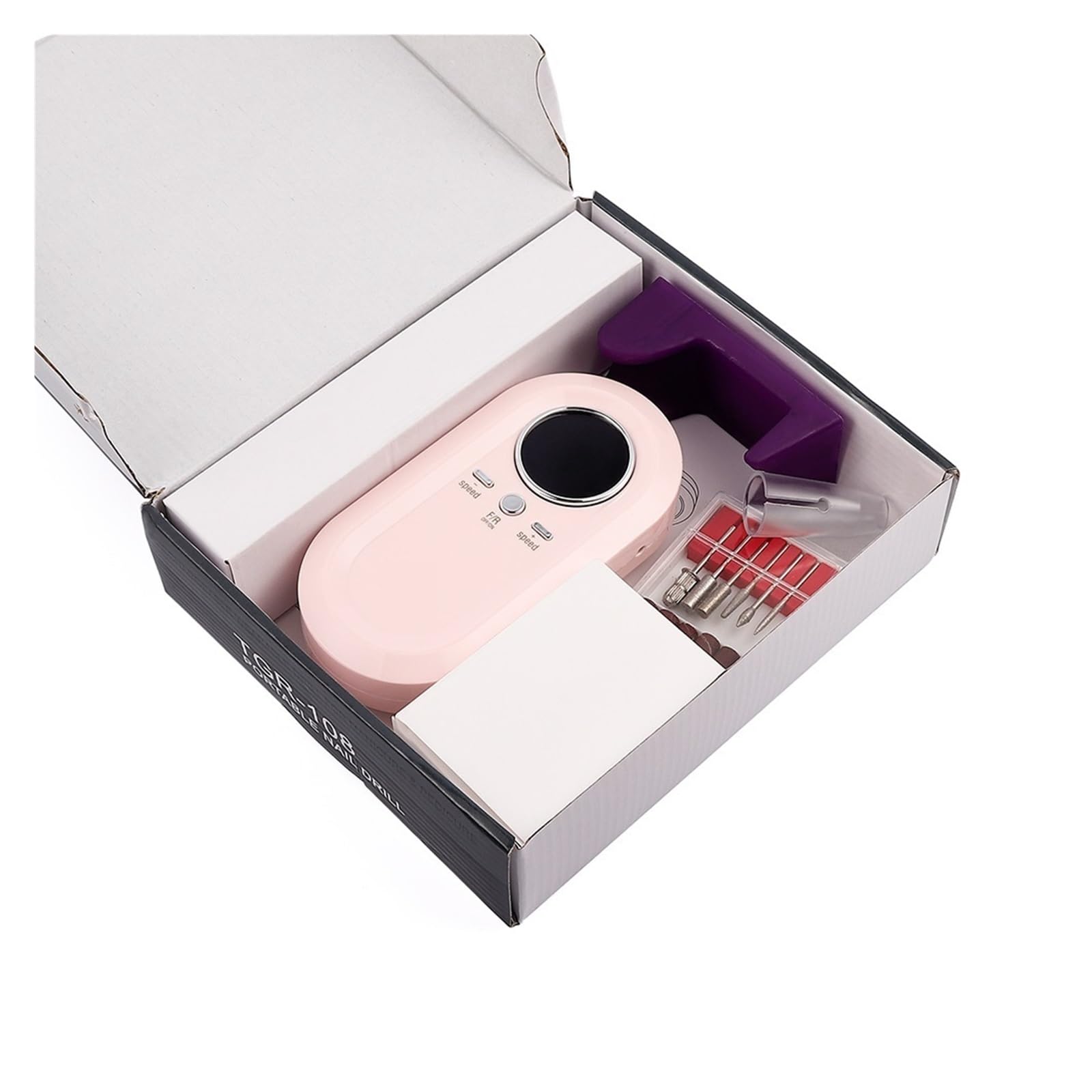Torno para Uñas, Taladro de uñas eléctrico portátil de 30000 RPM, juego de herramientas de manicura y pedicura, pulidor de uñas, quitaesmalte de uñas de Gel acrílico
