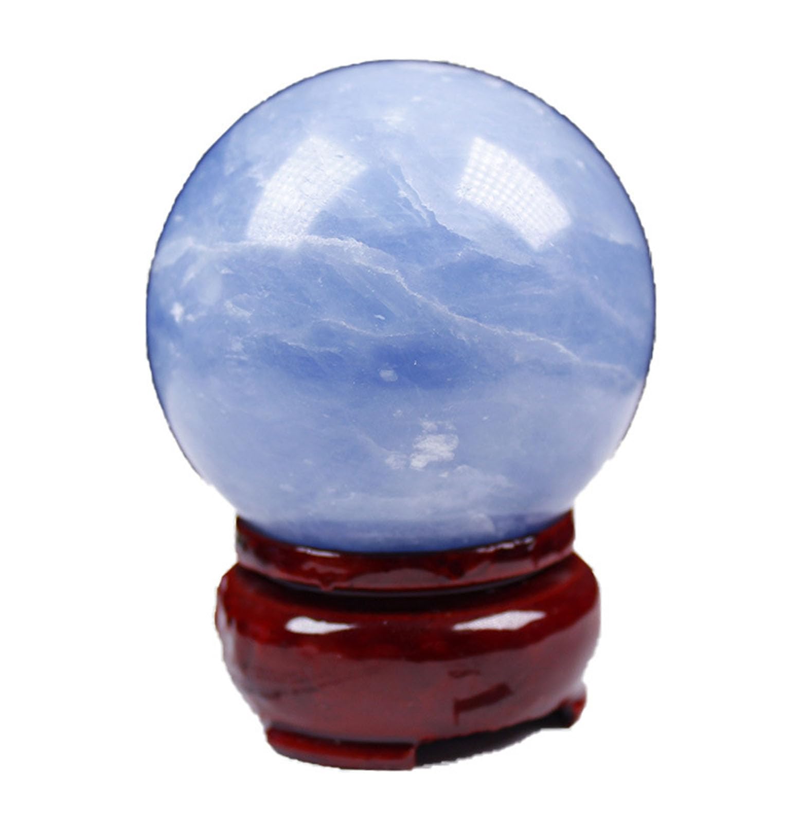 BHBHCPZGR Blue Decorative Balls Celestite Crystal Ball Large Crystals Sphere Sculpture Home Decoration Fengshui Divination, and,4~4.5cm