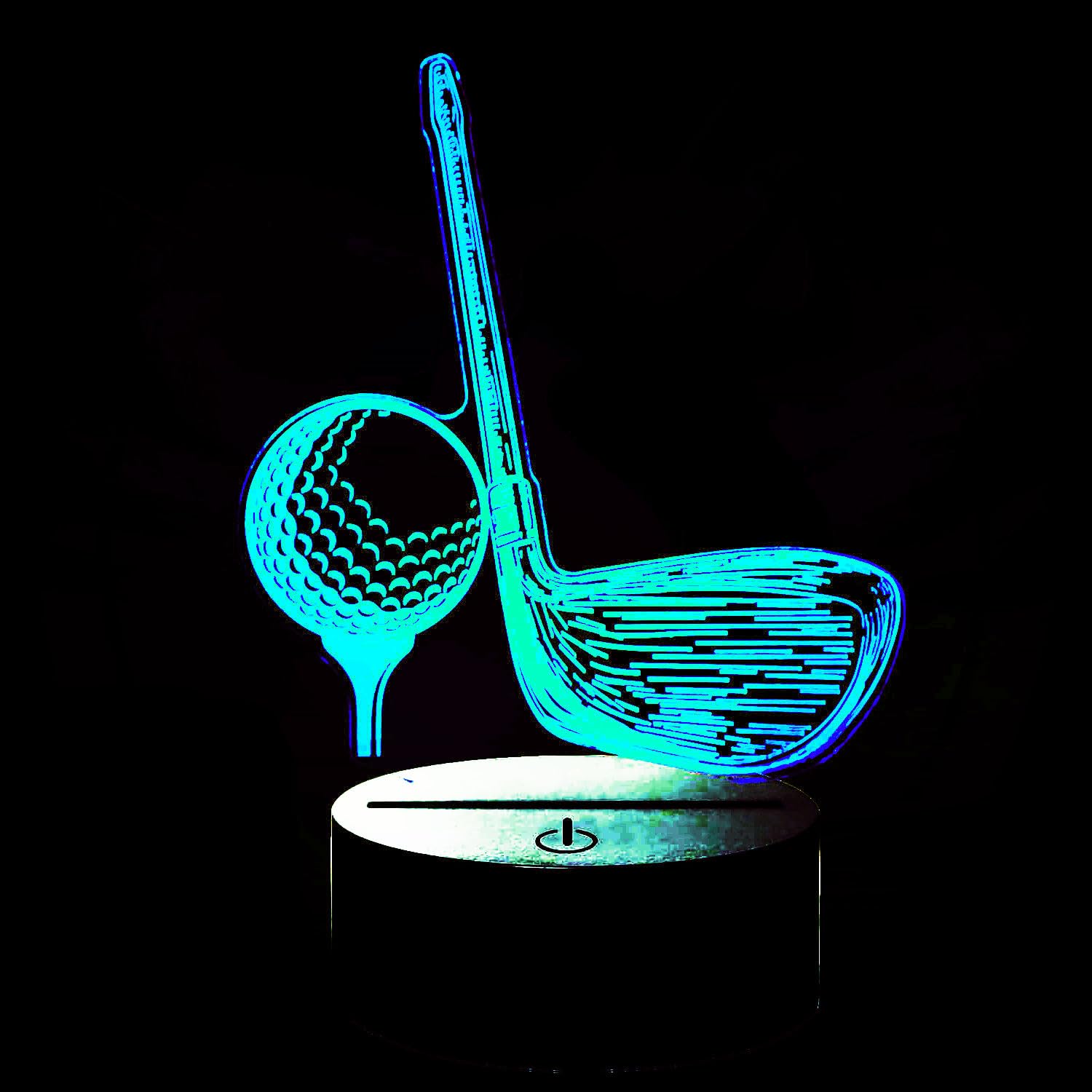 Nastrojowe światło 3D Golf 16 kolorów sUSB stołowa lampa stołowa LED, pomysł na prezent do domu, na imprezę lub urodziny