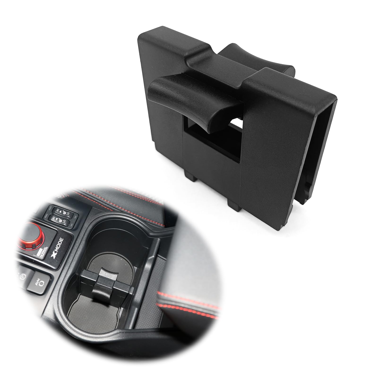 Cup Holder Insert Center Console Cup Divider Compatible with Subaru Forester 2014-2022 Legacy, Outback 2010-2014, Front Center Console Cup Holder