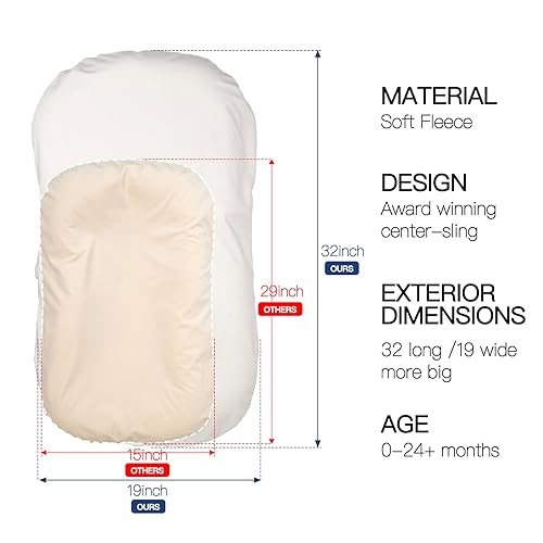 Miniatura 4 de Tumbona para bebé recién nacido, tumbona Snuggle Cozy Me, algodón suave transpirable, nido de bebé portátil de 0 a 24 meses, regalos esenciales para