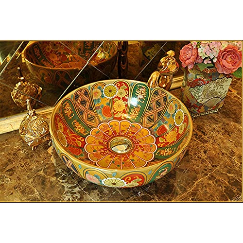 Umywalka nablatowa w stylu retro, umywalka nablatowa, umywalka nablatowa, okrągła, porcelanowa, umywalka nablatowa, umywalka nablatowa, umywalka nablatowa, umywalka nablatowa