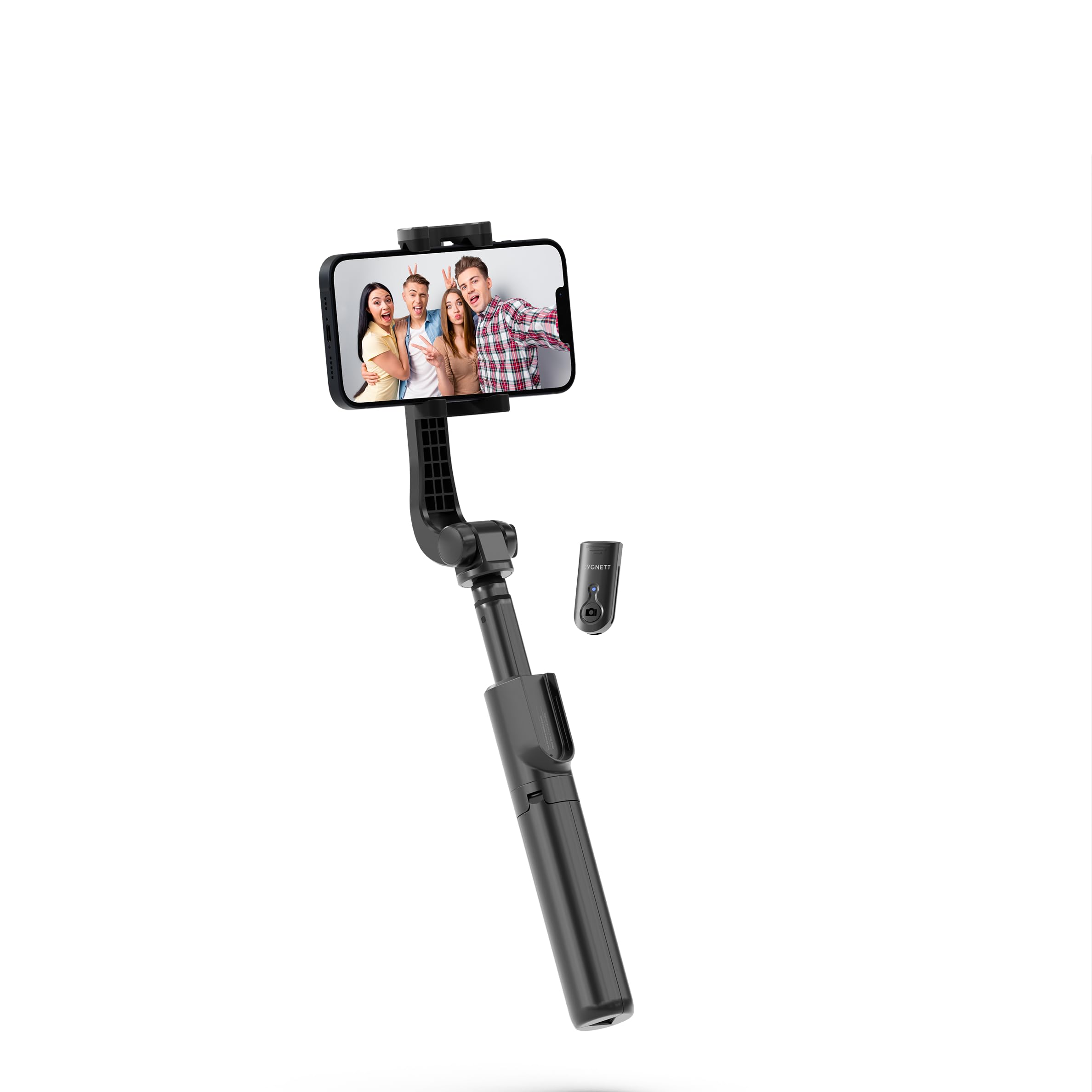 CYGNETT GoStick CY1735UNSES - Palo selfie Bluetooth y trípode - Negro CY1735UNSES, funcionalidad versátil, control de cámara Bluetooth, palo telescópico - 62 cm
