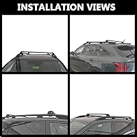 Vista 7 de ROKIOTOEX - Barras transversales Cobra aptas para rieles laterales de techo elevados Pilot 2023-2025, barras transversales bloqueables para equipaje