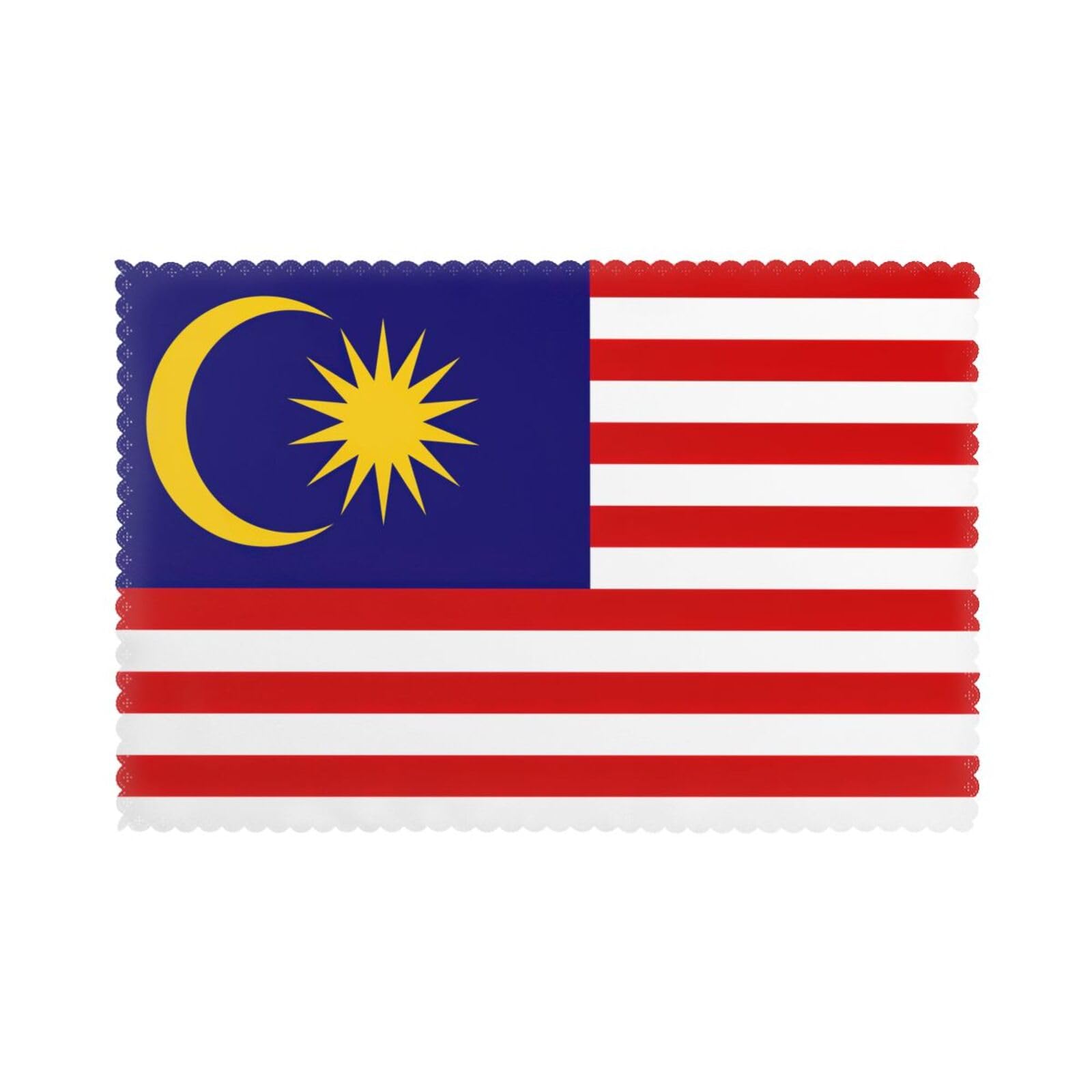 Malaysia Flag Print Placemats for Dining Table Set of 6 12x18 Inch Table Mats for Party Kitchen Dining.