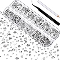 Algopix Similar Product 6 - 2000 Pieces Flat Back Gems Rhinestones