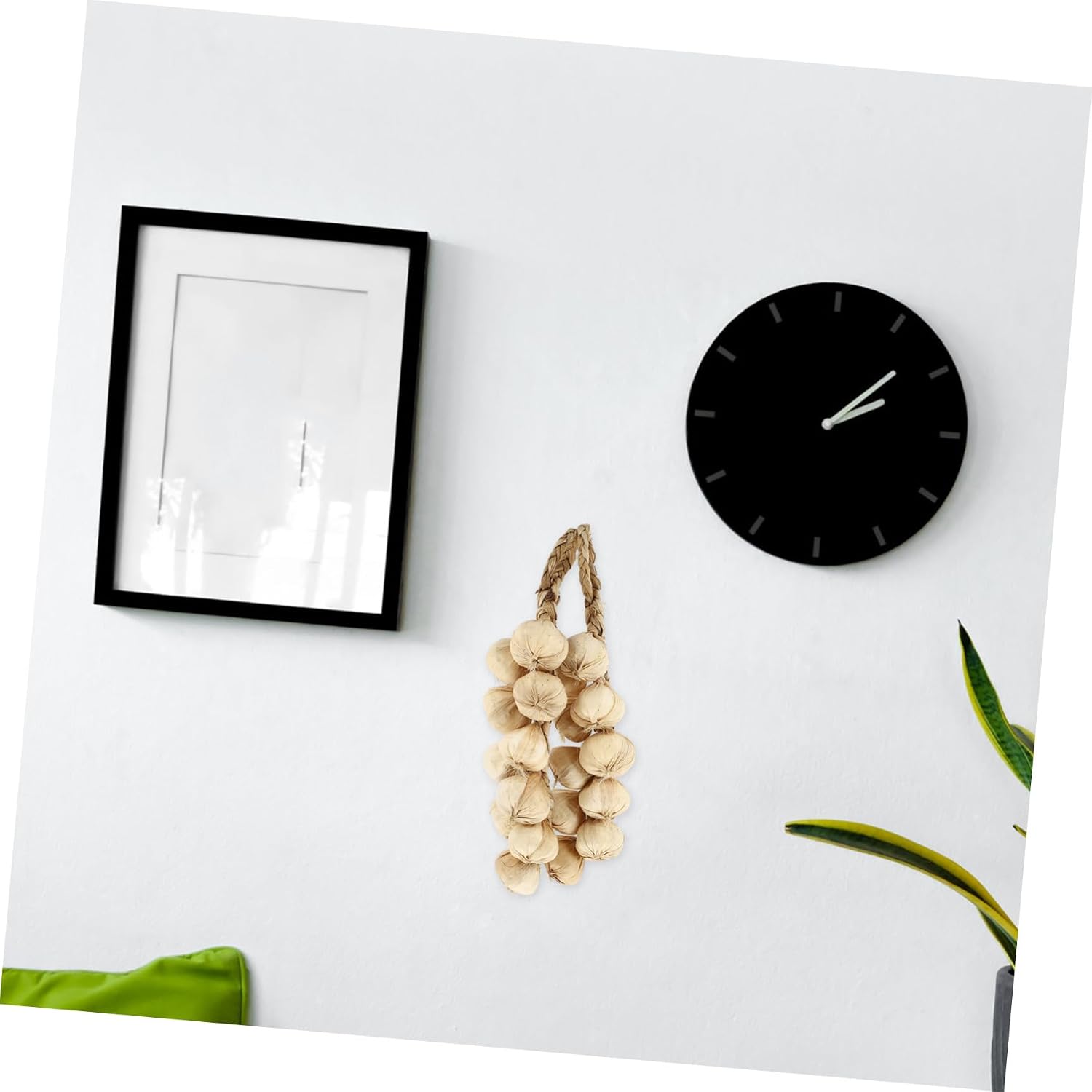 4pcs Artificial Garlic Strings Decorative Hanging Garlic for Home Photography Props