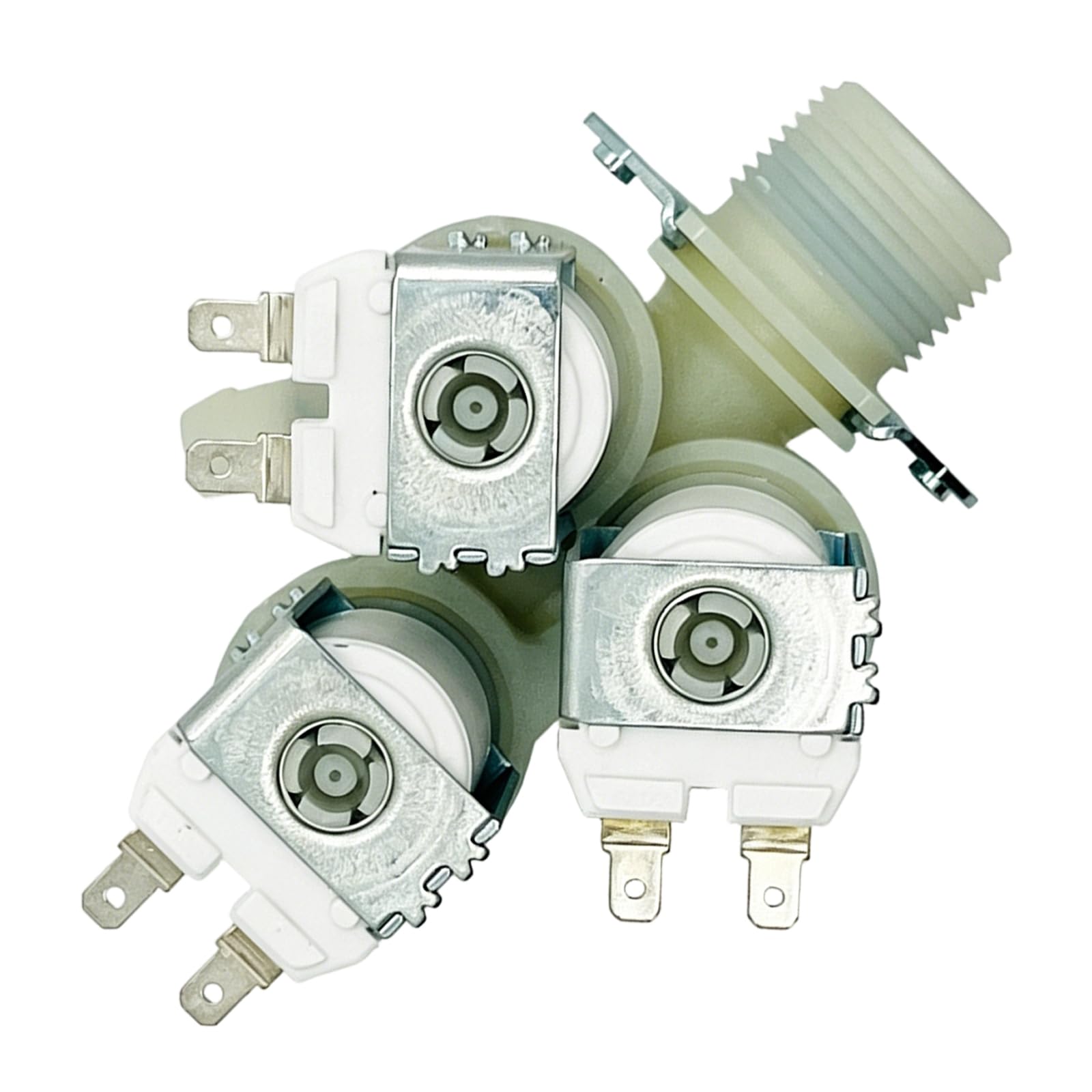 Jazuaiao Washing Machine Water Inlet Part 12V 3 Way Solenoid Replacement for 5220FR2075V AP5214813 AH3617342 EA3617342 Polymer Washer Inlet Adjuster