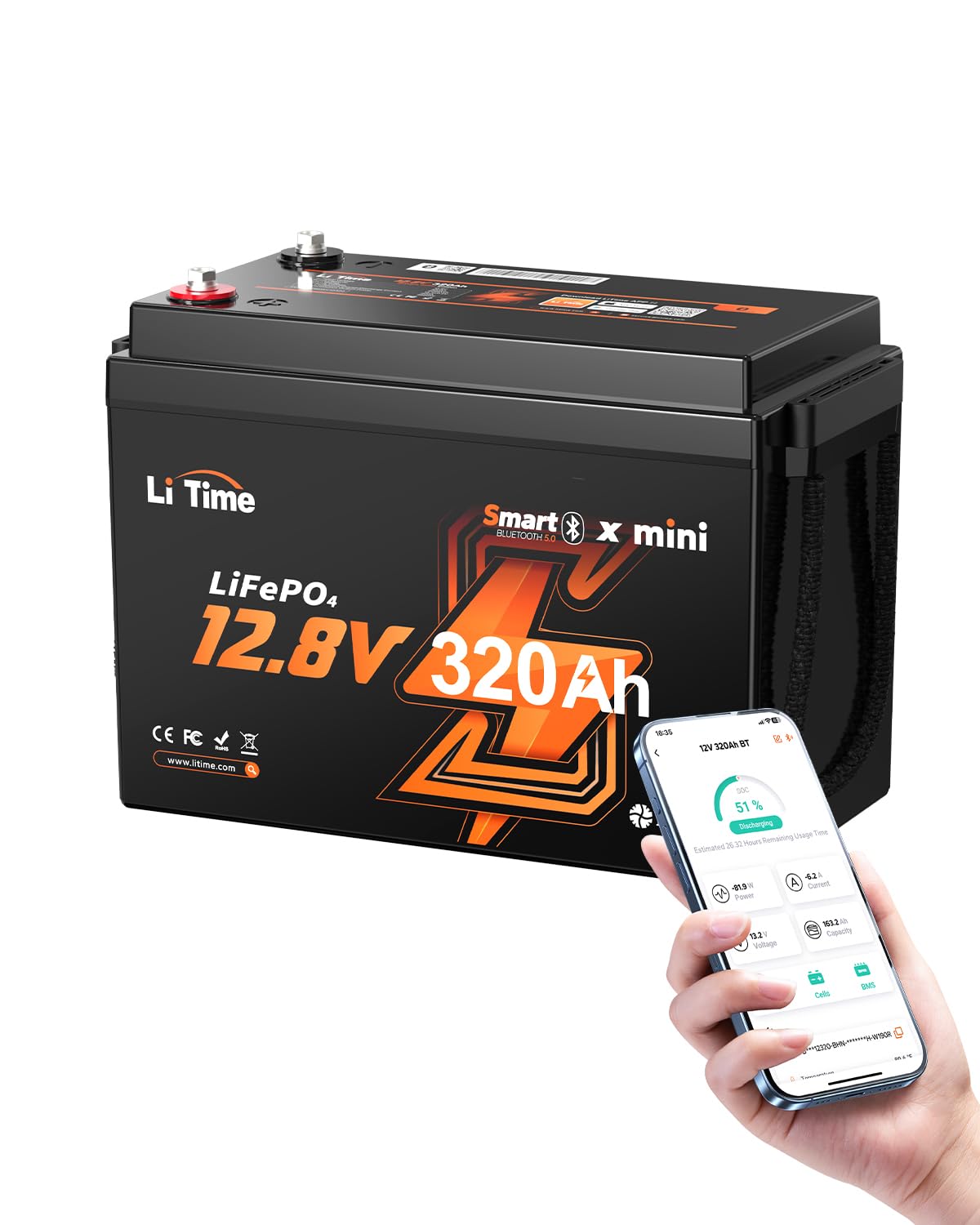 Litime 12V 320Ah Mini LiFePO4 Battery