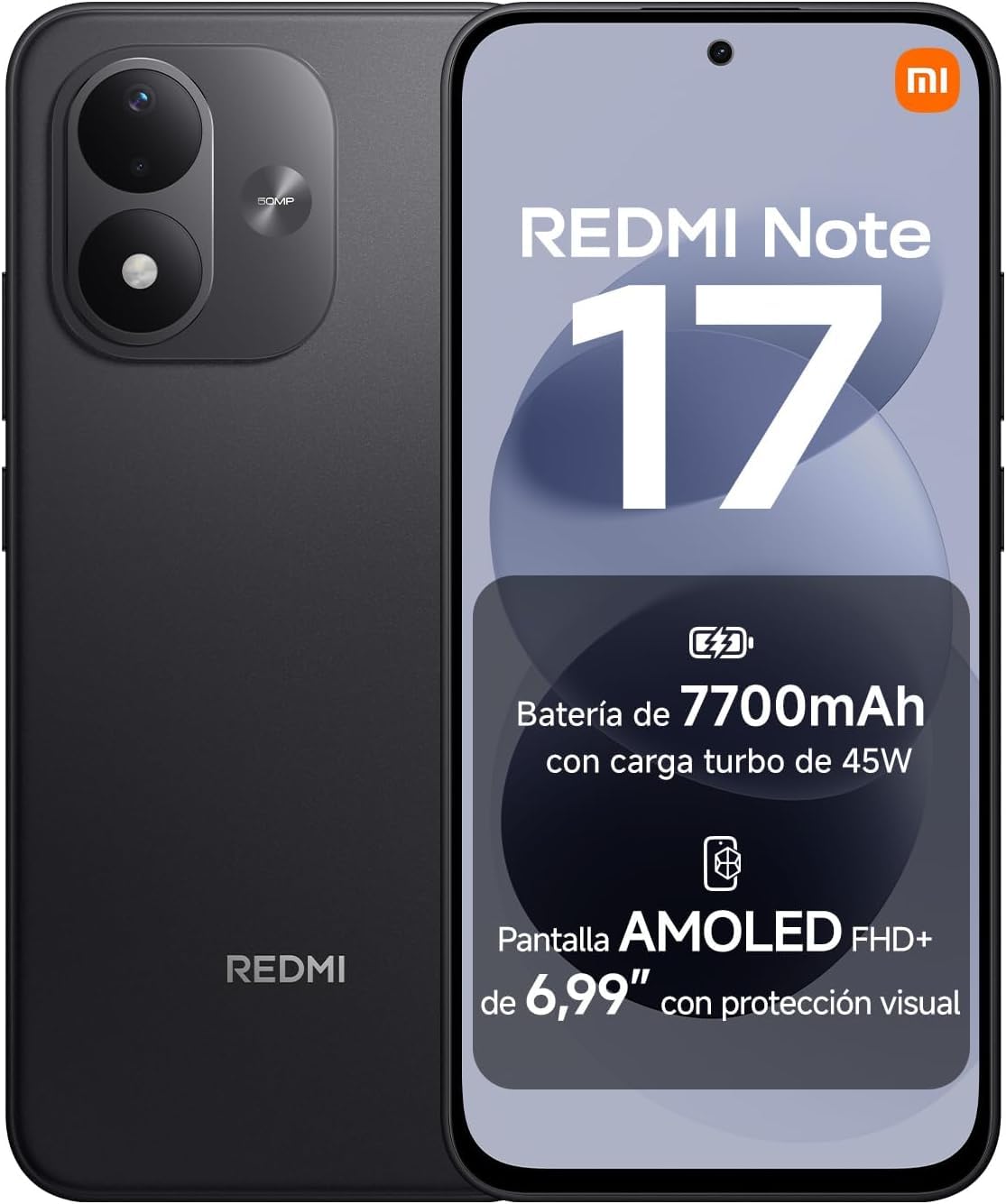 Smartphone Xiaomi Redmi Note 17 4GB/ 128GB/ 6.99"/ Negro