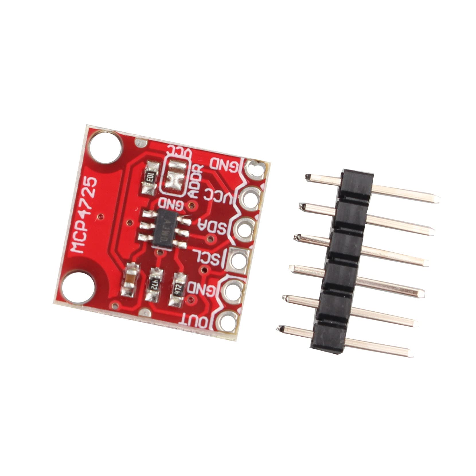5 Pezzi MCP4725 modulo Breakout I2C DAC Risoluzione 12 Bit Scheda di Sviluppo DAC I2C da 2,7 V a 5,5 V Fornitura con EEPROM Compatibile con Arduino Raspberry Pi