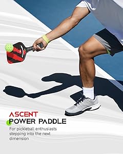 Warping Point Ascent Pickleball Paddles| Carbon Fiber Pickleball Racket with Aero Throat | Textured Grit Surface | Hexa Polymer Core | Designed for Swing Speed and Maneuverability