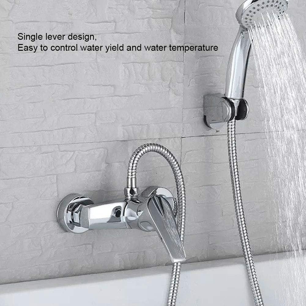 TOPINCN G1/2 Thread Single Handle Bathroom Shower Valve Bath Simple Water Control Bathroom Accessory