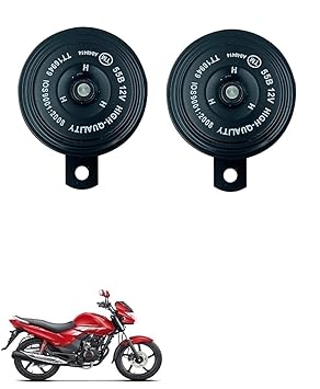 Znee Smart Motorcycle Horn Loud Sound Waterproof 12V 110DB (Set of 2) for Hero Achiever