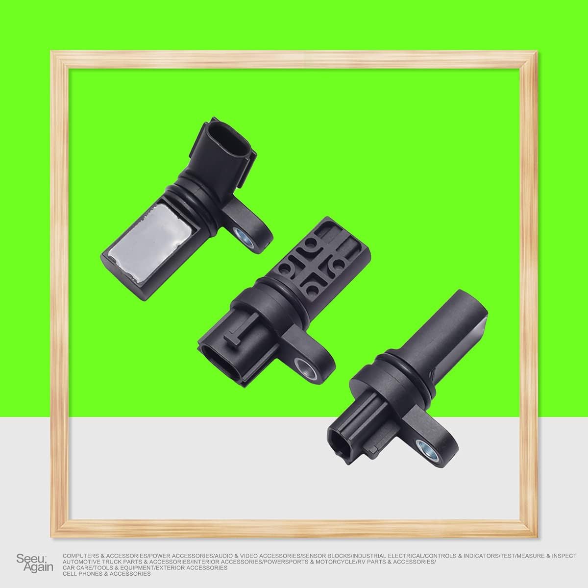 SEEU AGAIN Cam Camshaft Crankshaft Position Sensor Kit (Pack of 3) Replacement for FX35 G35 I35 M35, 350Z Altima Frontier Quest Xterra 3.5L 4.0L - 23731-AL60A 23731-AL61A 23731-6J90B