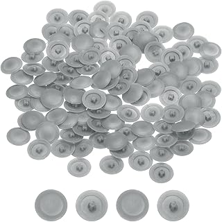MECCANIXITY 80Pcs Screw Caps Covers 12x3mm Plastic Screw Decoration Cover Self-Tapping Waterproof Caps for Phillips Cam Fitting Head, Light Grey