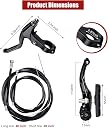 Leosportz Complete Cycle Brake Set - Front and Rear V Breaks with Pads, Brake Lever, and Cables | Compitable with Hybrid, Racer and Mountain Bikes (Compete Brake Set) gallery image