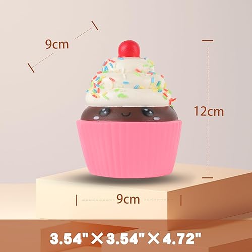 Miniatura 2 de Anboor - Juguete de peluche para apretar, crece lentamente, para niños, suave, forma de pastel de helado, perfumado, alivio realista, comida