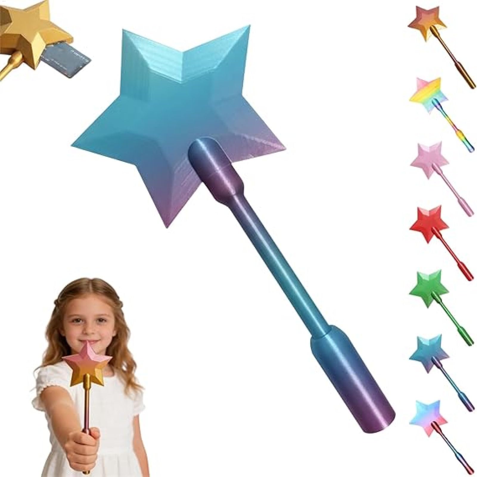 3D Printed Wand, Credits Card Holder Wands, Contactless Payment Card Holder, Star Wand For Kids Teens Tech Lovers Cosplay Fans Magicians Performers Parties Shopping Travel Anime Conventions