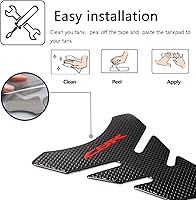 Vista 4 de Protector de tanque, calcomanías de almohadilla de tanque, almohadilla de tracción lateral del tanque, adhesivo antideslizante, lado de tracción
