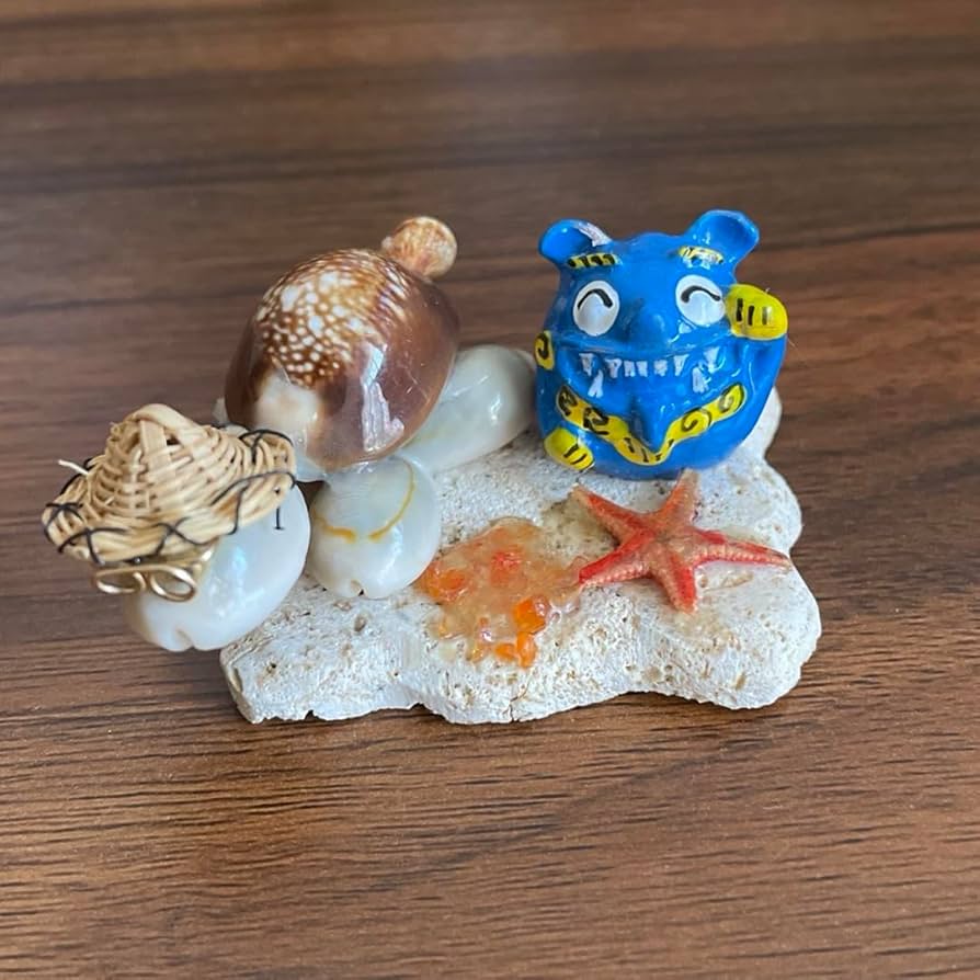 沖縄　シーサー シーサー置物コンパクト 藤シーサー 沖縄 黒金シーサー