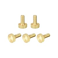 Vista 34 de uxcell Tornillos moleteados para pulgar, pernos planos de latón M6x20mm, perillas de agarre para PC, electrónico, mecánico, 10