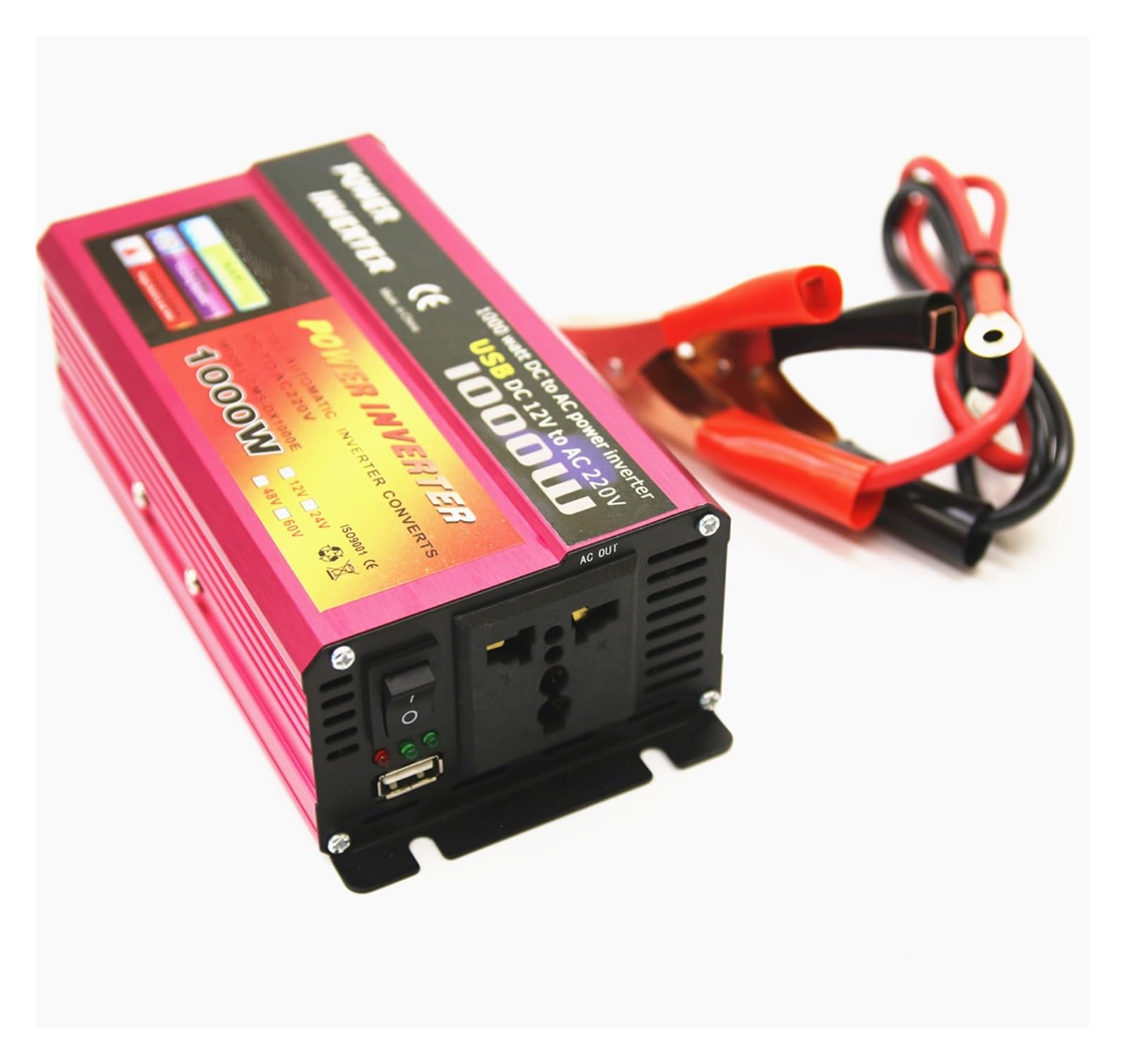 Onduleur 1000W onde carrée modifiée 12V 220V pour éviter les pannes d'énergie