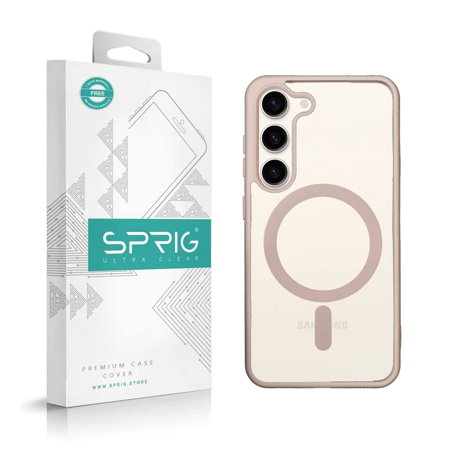 SPRIG Compatible with Samsung Galaxy S23 Phone Magsafe TPU PC Cover Premium Back Cover Drop Tested Shock Proof Mobile Case for Men, Women, Boys and Girls with Camera Protection (Pink) (B0C3DBFT1K) Amazon Price History, Amazon Price Tracker