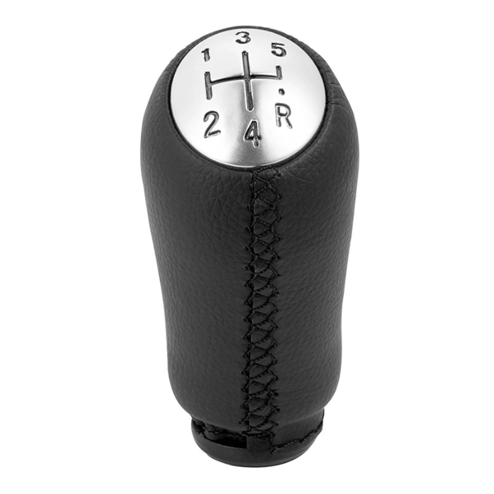 WBDMSZJQRT Shift Lever Knob for PU Leather Black Compatible Car Gear Shifting Stick Shifter Lever 5 Speed Manual Shift Head Knob(Black)