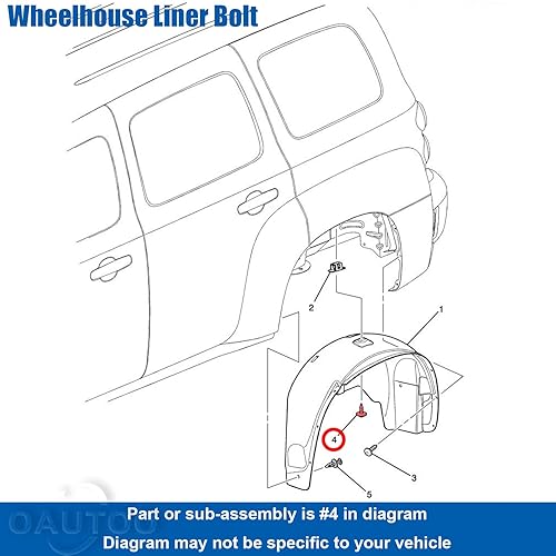 Miniatura 3 de OAUTOO 25pcs M4.2-1.41X20mm Fender Liner Cubierta de parachoques Splash Shield Bolt para GM 11570498 Buick Cadillac Chevy GMC Oldsmobile Pontiac