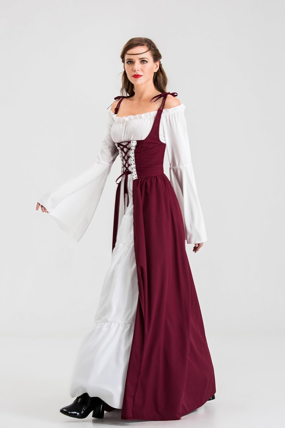 Women's Medieval Renaissance Costume Irish Cosplay Over Dress