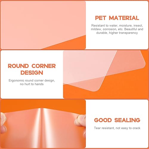 Miniatura 9 de EXCEART Papel de regalo para regalo, 200 hojas de laminación térmica, bolsas de laminación, transparente, térmica, laminación de plástico, hojas de