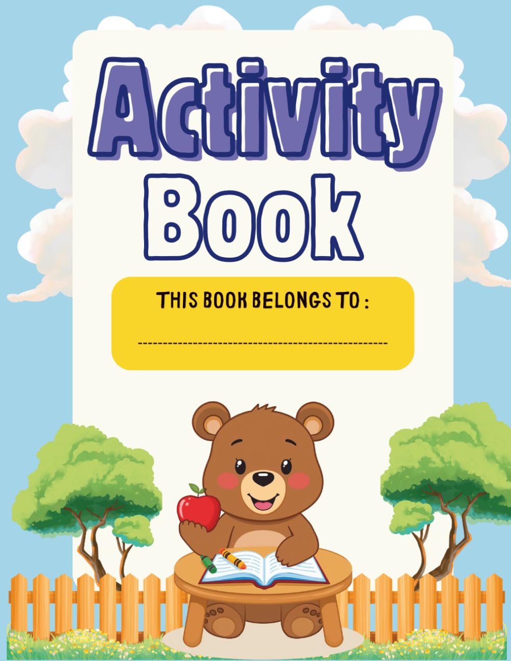 ACTIVITY BOOK: Coloring Book for Toddlers Ages 1-3: Simple Numbers, Shapes, and Cute Animals for Creative Fun
