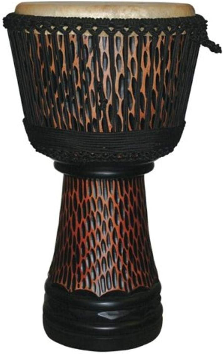 X8 Drums King Cheetah Elite Pro Djembe Drum, Large
