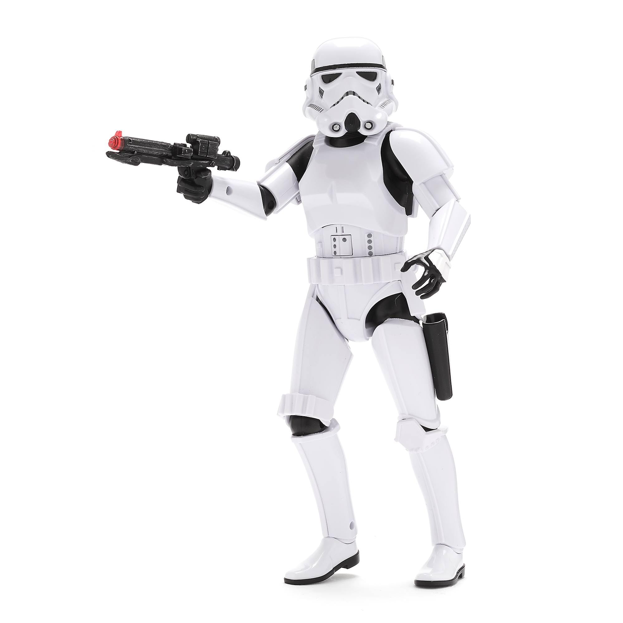 Disney Store Official Stormtrooper Talking Action Figure with Light Up Blaster and Sound Effects – Star Wars Poseable Collectible Figure 33 cm