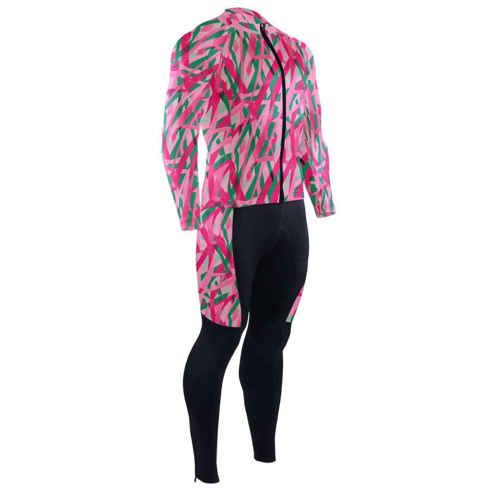 Radtrikot für kaltes Wetter, mit Taschen, winddicht, für Herren, 3D-gepolstert