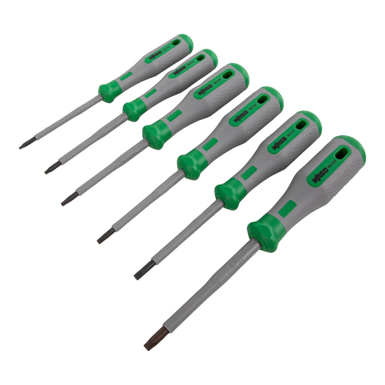 WAGO VDE Schraubendreherset, 1000 V, isolierter zwei Komponentengriff, Set 6-teilig, Torx® (T)