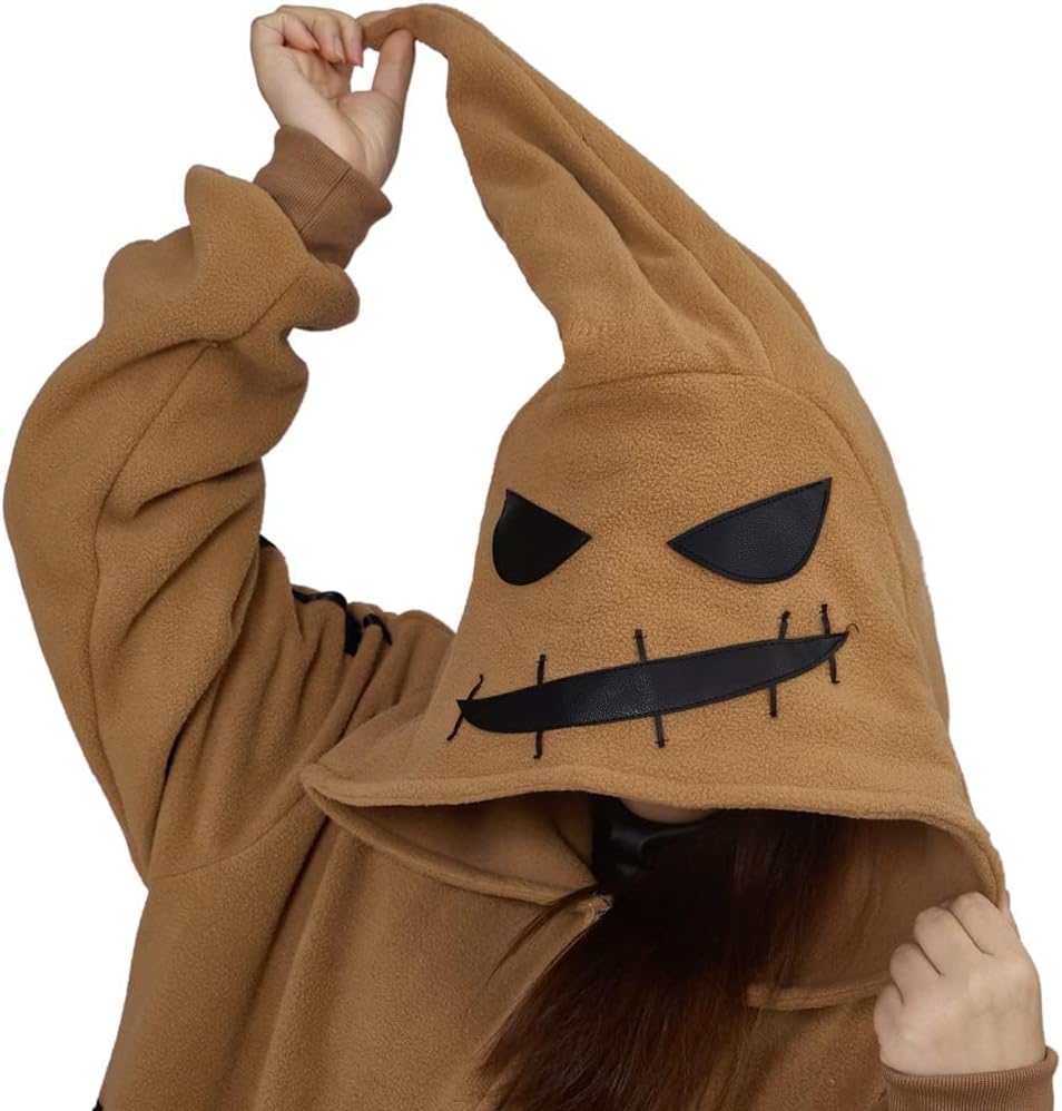 Oogie Boogie Costume Unisex Adult Onesie Pajamas Halloween Christmas Cosplay Costume