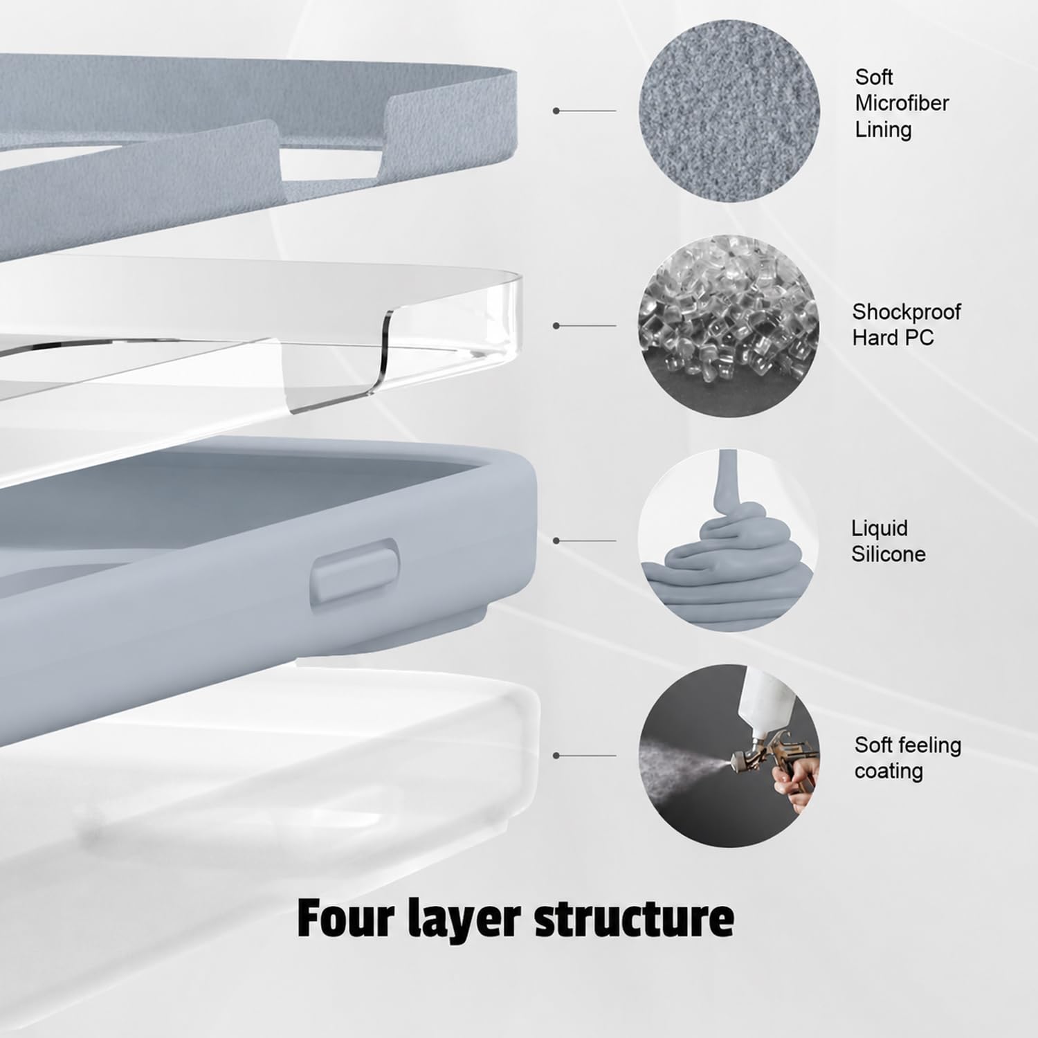 KACA Silicone Case for iPhone 15 - Shockproof & Stylish -4