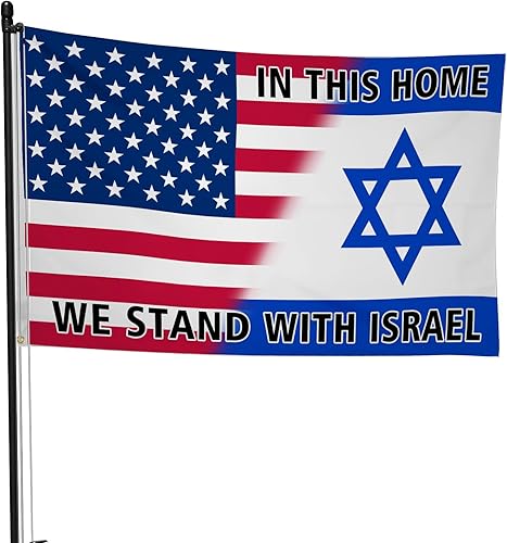 Miniatura 1 de Bandera de Israel We Stand With Israel The United States Banderas de 3 x 5 pies Banderas de decoración para interiores y exteriores